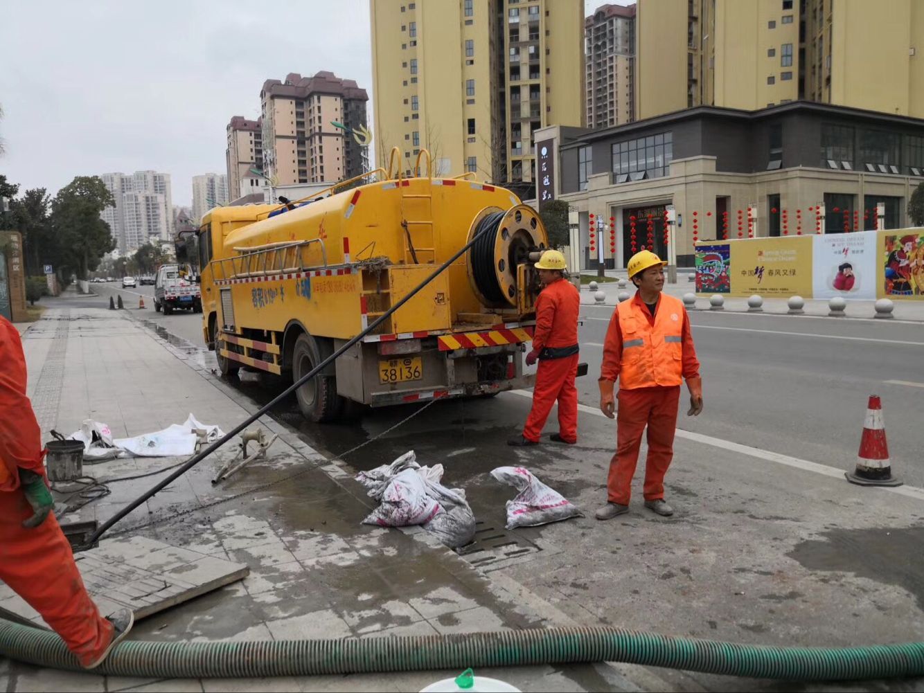 本号镇排污管道清淤-管道清洗